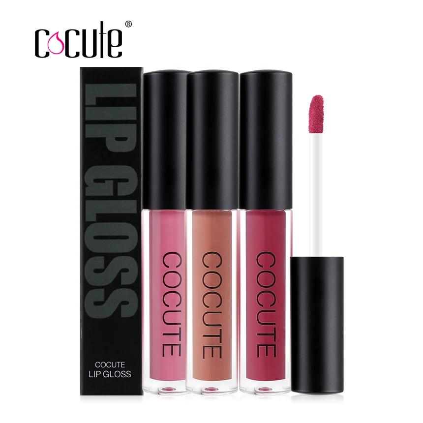 Cocute 3 шт./компл. Жидкий блеск для губ увлажняющий Высококачественный