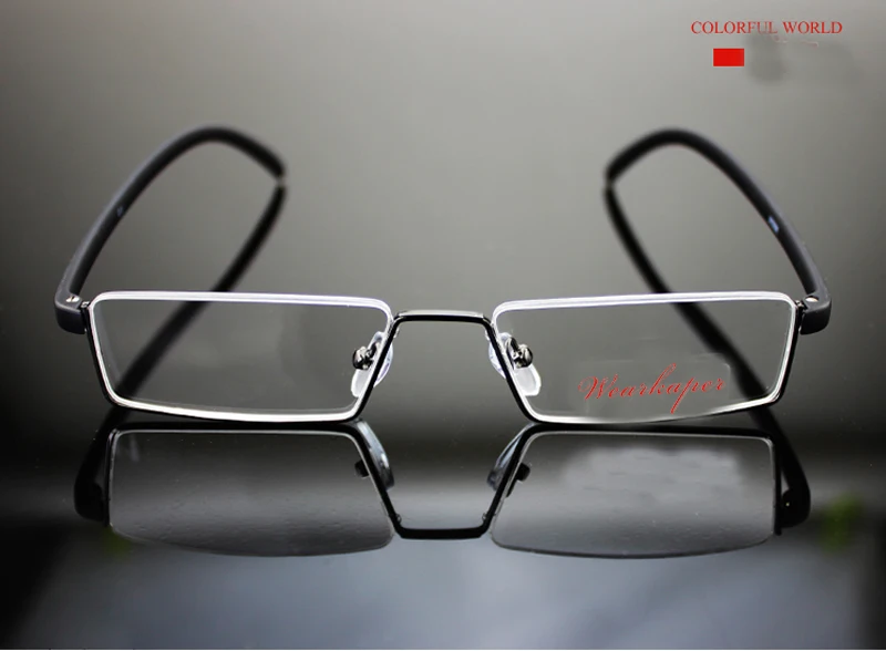 WEARKAPER Портативный TR90 очки Для мужчин/Для женщин Oculos de grau с плоскими стеклами и половинной рамкой кисть очки для чтения прочности