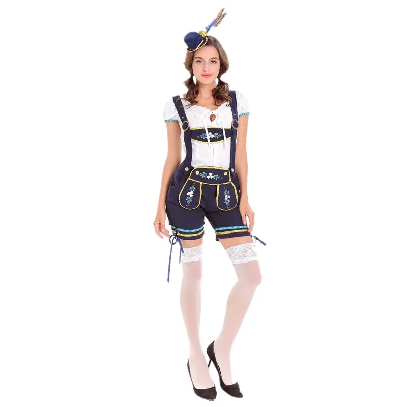 Немецкий праздничный костюм на Октоберфест Lederhosen платье для девушек в баре