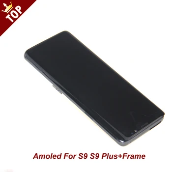 

SUPER AMOLED LCD Replacement for SAMSUNG Galaxy S9 G960 S9 Plus G965 Touch Screen Digitizer Assembly with Frame