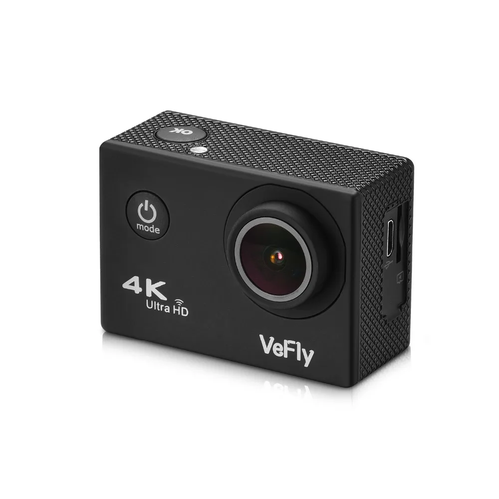 VeFly 2,0 дюймов экран Wifi 1080P 4K водонепроницаемая Спортивная Экшн-камера, черная портативная Спортивная камера 16 МП Go Pro Набор аксессуаров чехол