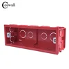 Coswall Mounting Box Internal Cassette 186mm*67.5mm*50mm For 197mm*72mm Standard Switch and Socket Red Color ► Photo 2/5