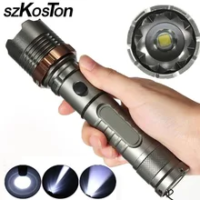 Тактический военный XM-L T6 20000lm светодиодный тактический вспышка светильник фонарь перезаряжаемый масштабируемый водонепроницаемый охотничий фонарь вспышка светильник