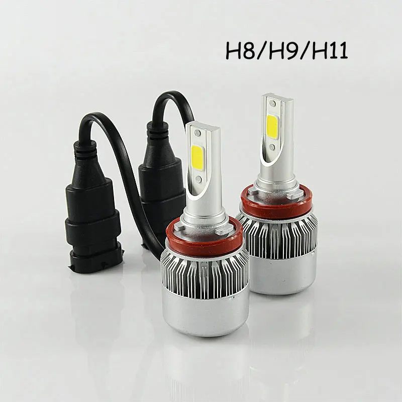 

1 Set 72W 7600LM C6 H11/H8/H9 LED Headlight 36W 3800LM H3 H4 H7 H1 9005 9006 9004 9007 H13 Car LED Headlight Bulb