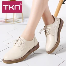 Осенние женские туфли-оксфорды; Для женщин женские ботильоны со шнуровкой из натуральной кожи; Туфли без каблуков с круглым обувь с открытым носком женские мокасины; лоферы; кроссовки женские 8516