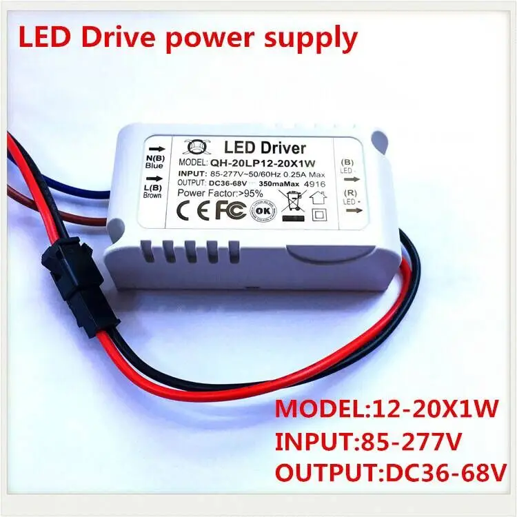 Hot-Sale-50pcs12-20-x-1W-Input-85-265V-Output-36-68V-300MA-50-60Hz-12W