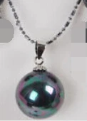 

N3607 12mm pendant black shell pearl jewelry no necklace N Discount