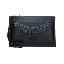 Узор орла 3D дизайн мужская сумка-клатч из натуральной воловьей кожи мужская сумка-конверт мужская деловая сумка для мобильного телефона модная сумка