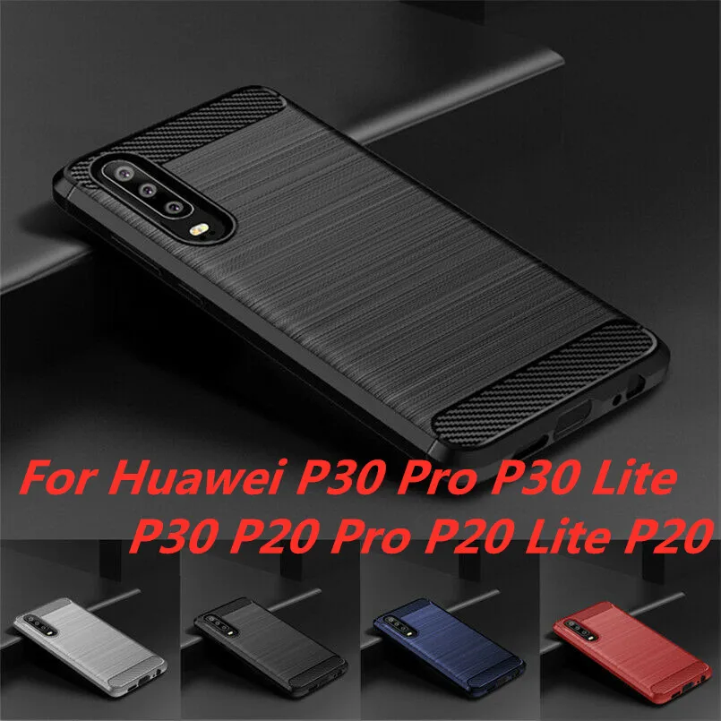 Для huawei P30 Pro P30 Lite P30 Чехол Мягкий бампер из углеродного волокна ТПУ Силиконовая задняя крышка для huawei P20 Lite P20 Pro Бампер Чехол