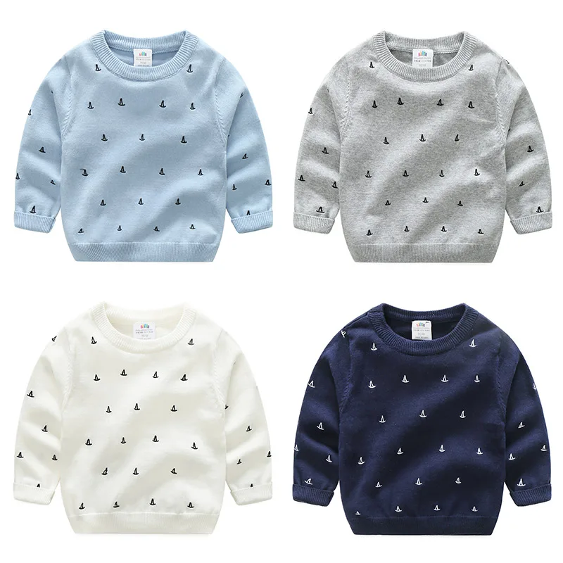 2018 Spring Autumn 2 3 4 5 6 7 8 9 10 Years Old Teenage Christmas Gift O-Neck Knitted School Child Baby Kids Sweater For Boy