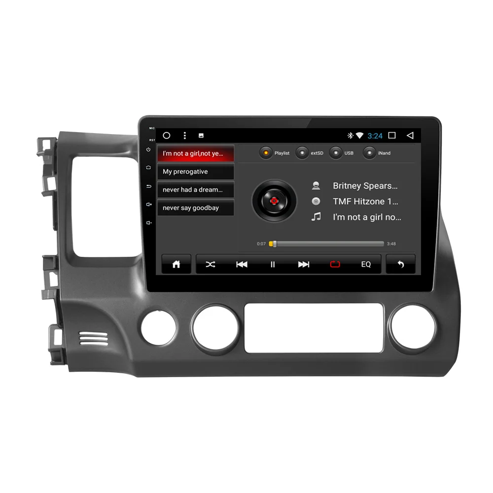 Perfect JIUYIN Android Car DVD GPS Player For Honda Civic 2006 2007 2008 2009 With Radio  Navigation Quad Core Multimedia Player 4