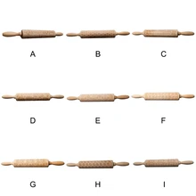 Деревянная печать Скалка деревянная резьба рельефная скалка для печенья тесто