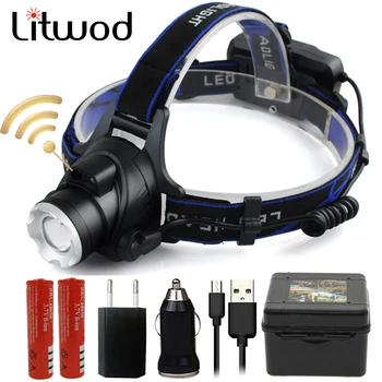 

Litwod Z20568 CREE XM-L2 U3 Body Motion Sensor Headlight Rechargeable LED Headlamp 6000lm Head Flashlight Torch lamp Light