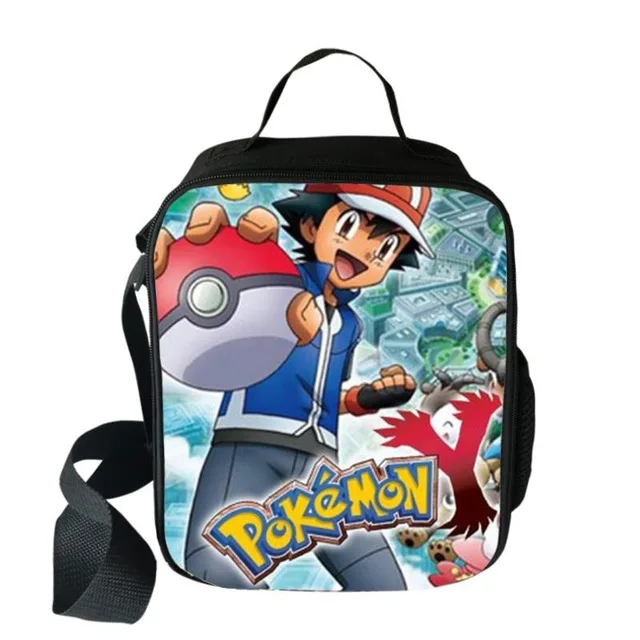 Pokemon Haunter Eevee сумка-холодильник с героями мультфильмов для девочек, портативные термо-пищевые сумки для пикника для школьников, для мальчиков, сумка для обедов Tote - Цвет: photo color