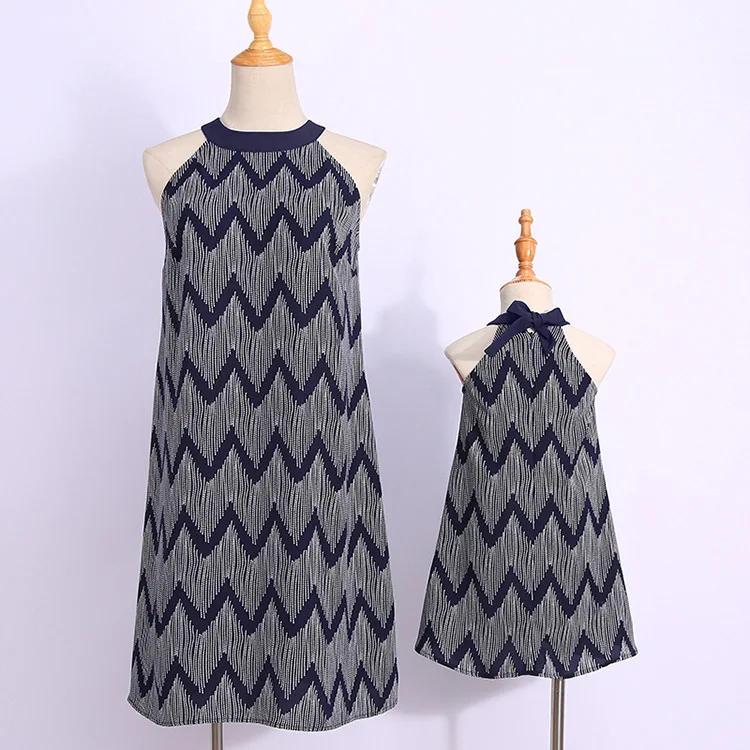 

fashion mother daughter dresses family look mommy and me matching clothes outfits mom mum mama and baby girls sleeveless dress