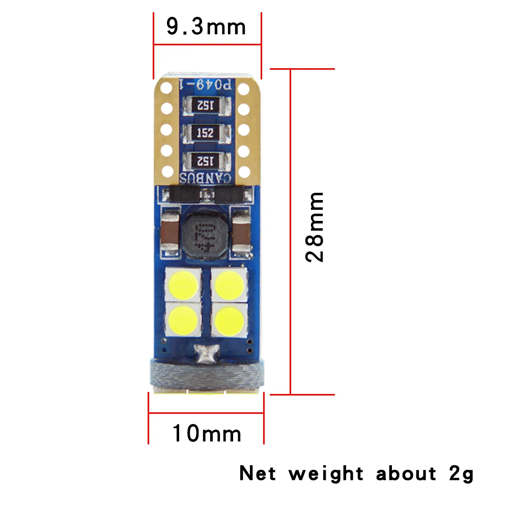 GrandEver 2 шт. T10 светодиодный лампы W5W 3030 12SMD t10 Canbus без ошибок 12 В 3 Вт супер яркий 194 для