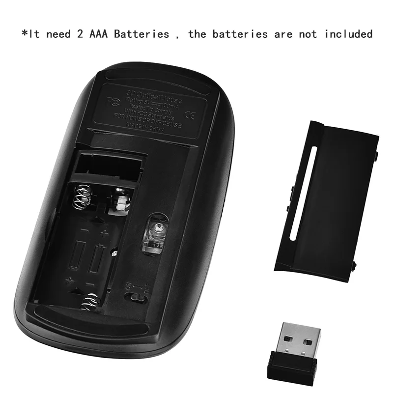 Эргономичная USB Беспроводная тонкая мышь Волшебная с сенсорными колесами 2 4G