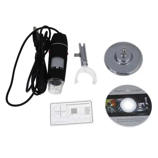 5MP 50X-500X Magnification 8-LED USB Digital Microscope Endoscope with Stand for Education Industrial Biological Inspection industrial design education