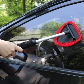 

Car Windshield Cleaner Brush Wiper Telescopic Handle Auto Window Glass Washer Soft Towel Brush Car Care Cleaning Tools