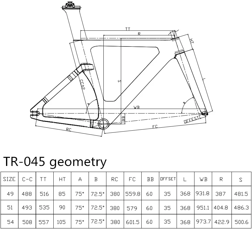 Discount 2018 Carbon Track Frame Carbon Fiber Fixed Gear bike frame Carbon Racing Tracking bike Frameset 49/51/54cm with fork seatpost 2