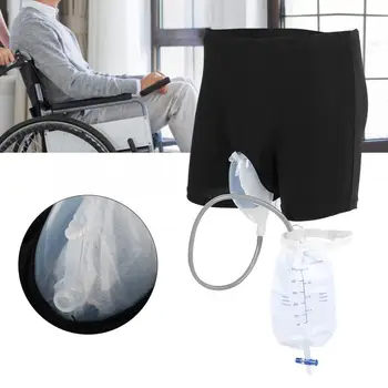 

Support Belt Reusable Male Urinal Leg Bag Silicone Urine Funnel Pee Holder Collector with Catheter
