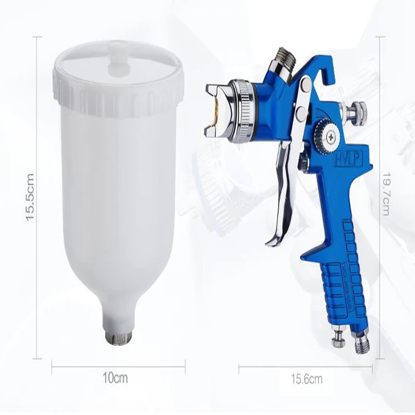 Профессиональный H-827P Воздушный Распылитель краски набор авто краски ing Kit емкость 600 мл 1,4 мм/1,7 мм/2,0 мм сопло очень хорошее распыление