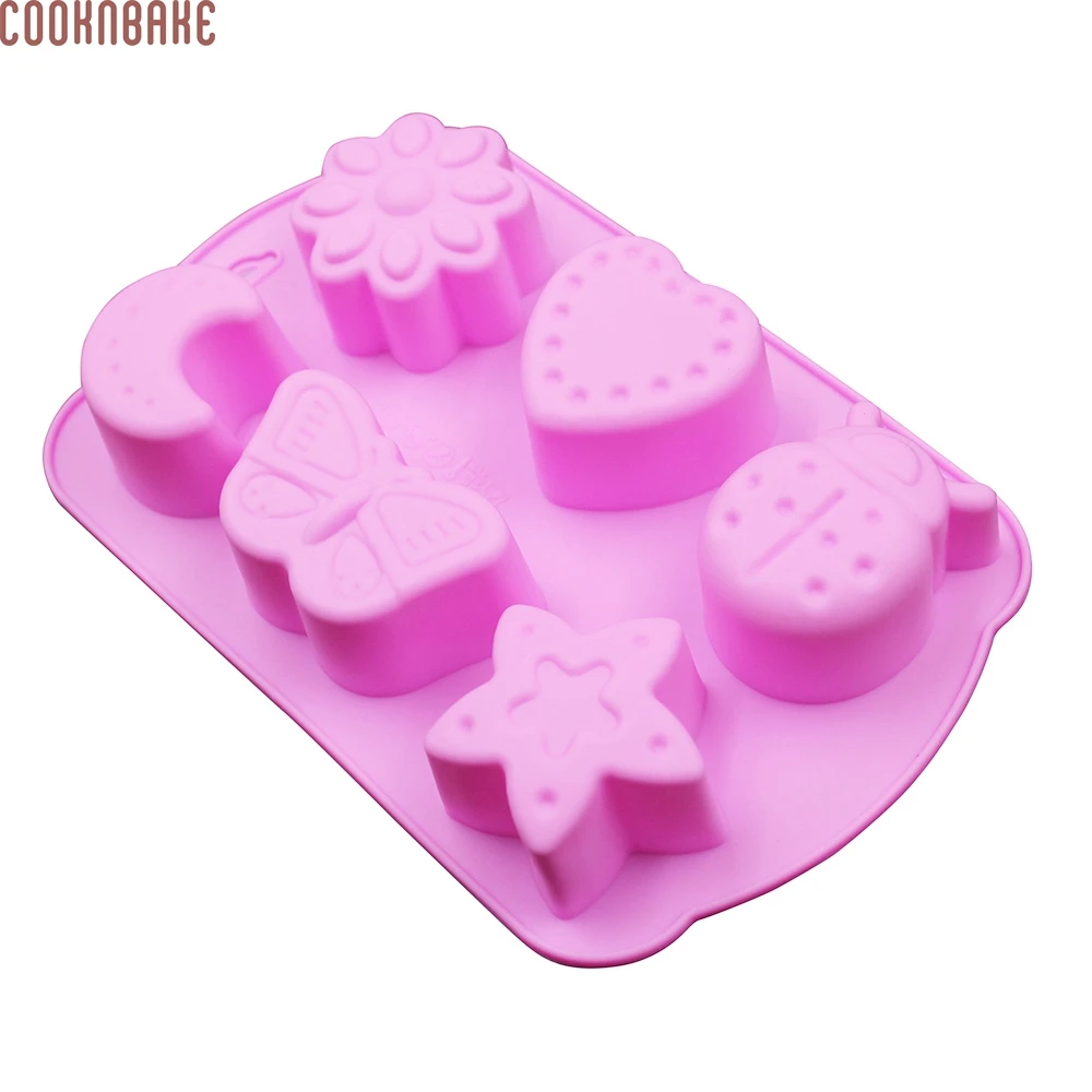 COOKNBAKE сделай сам 6 ячеек силиконовая форма для торта шоколада кубика льда желе с
