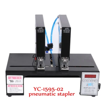 Pneumatic Stapler Double Head Automatic Electric Stapler Binding Machine Electric Stapler 180 Times/Min Bookbinding Machine