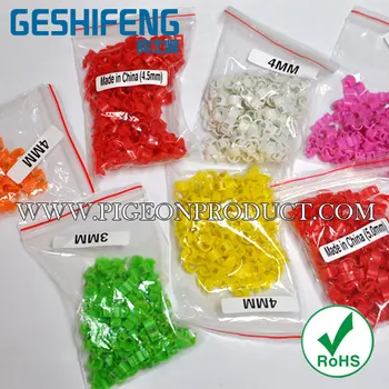 

4mm colorful plastic open bird foot ring ,pigeon ring
