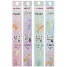 Deli 1 шт. Заправка для гелевой ручки 0,35 мм черные чернила Сменный Набор сменных стержней Студенческая стационарная Заправка для гелевой ручки школьные офисные канцелярские принадлежности