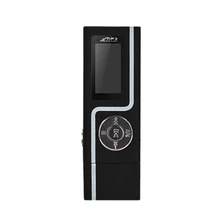 Mp3 Music Player 16Gb Recording Function With Fm Two Headphone Jack U Disk Mini Walkman Black Plastic