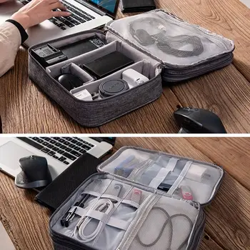 

Waterproof Travel Organizer Bag Triple Layers Storage Case for Electronics USB Cable Camera Lens YU-Home