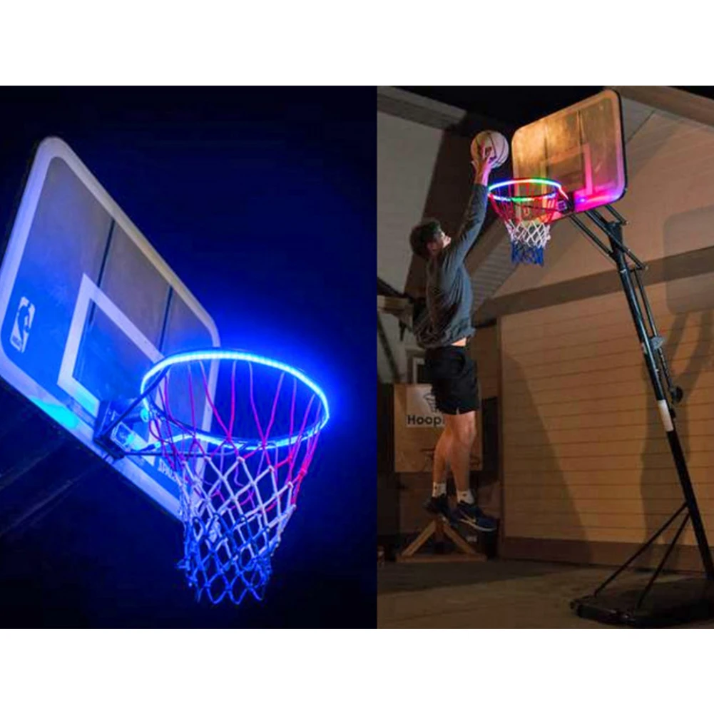 

1.5m Accessories Luminous Outdoor Glowing Basketball Rim Hoops Led Trainning Night Funny Solar Energy Shooting Durable