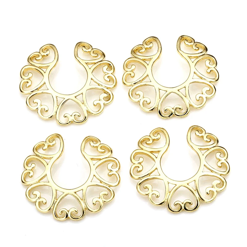 

Jovivi 2pcs Heart Stainless Steel Nipple Shields Ring Barbell Fake Non-piercing Clip On Nipple Ring Body Piercing Jewelry