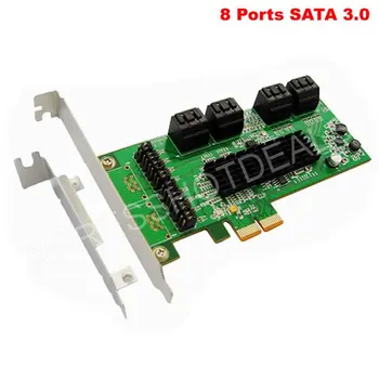

PCI Express PCI-E 8 Port SATA3 SATAIII Controller Card w/ Low Profile Bracket With Original Retail Box