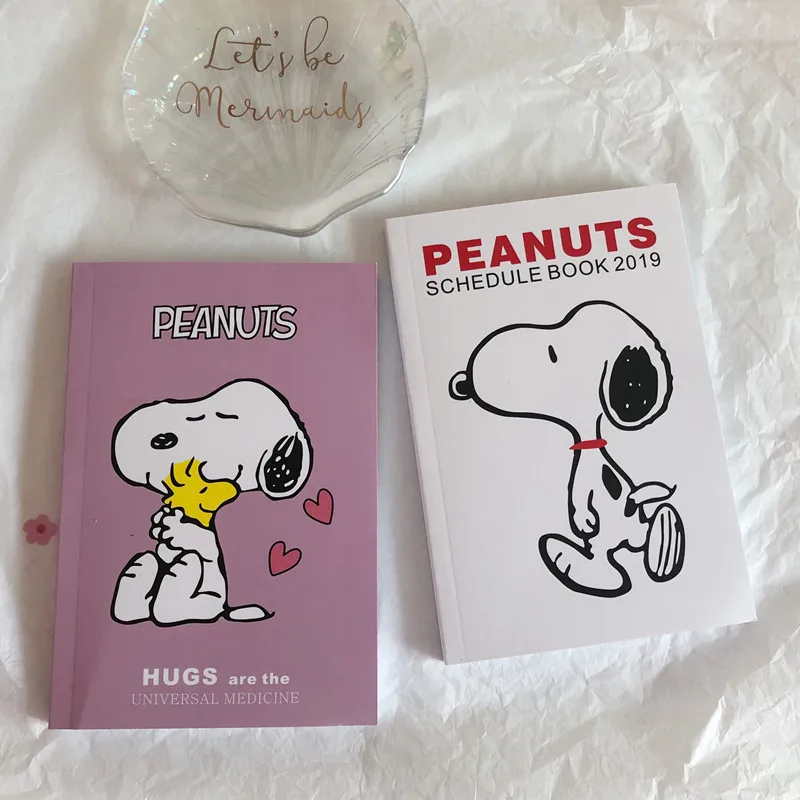 

SIXONE Ins Peanut Cartoon Puppy Rogue Dog Notebook Student Blank Notebook Diary Photo props kawaii Handbook Painting Books