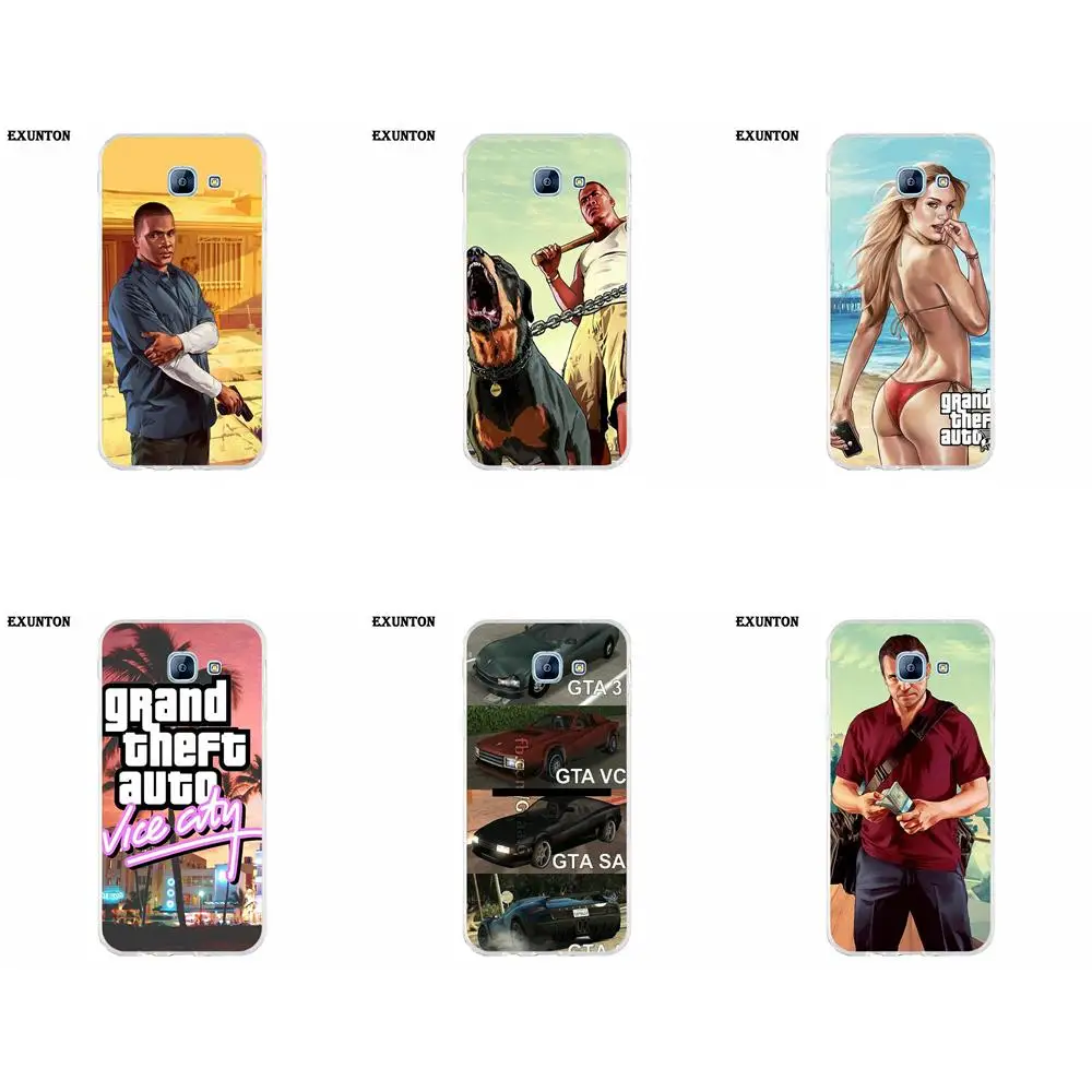 Мягкий ТПУ чехол накладка с принтом Grand Theft Auto Gta 5 для Galaxy Alpha Core Prime Note 2 3 4 S3 S4 S5 S6 S7 S8