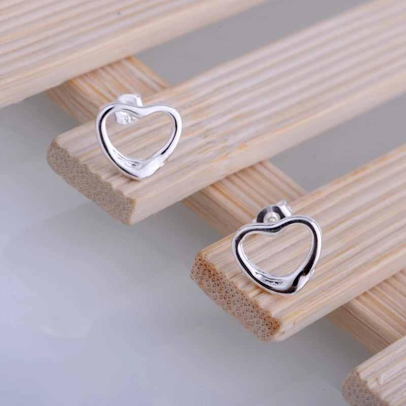 

925 sterling silver earrings , 925 silver fashion jewelry , cordiform shiny happiness /ijjaraqa hwwaqoda LQ-E099