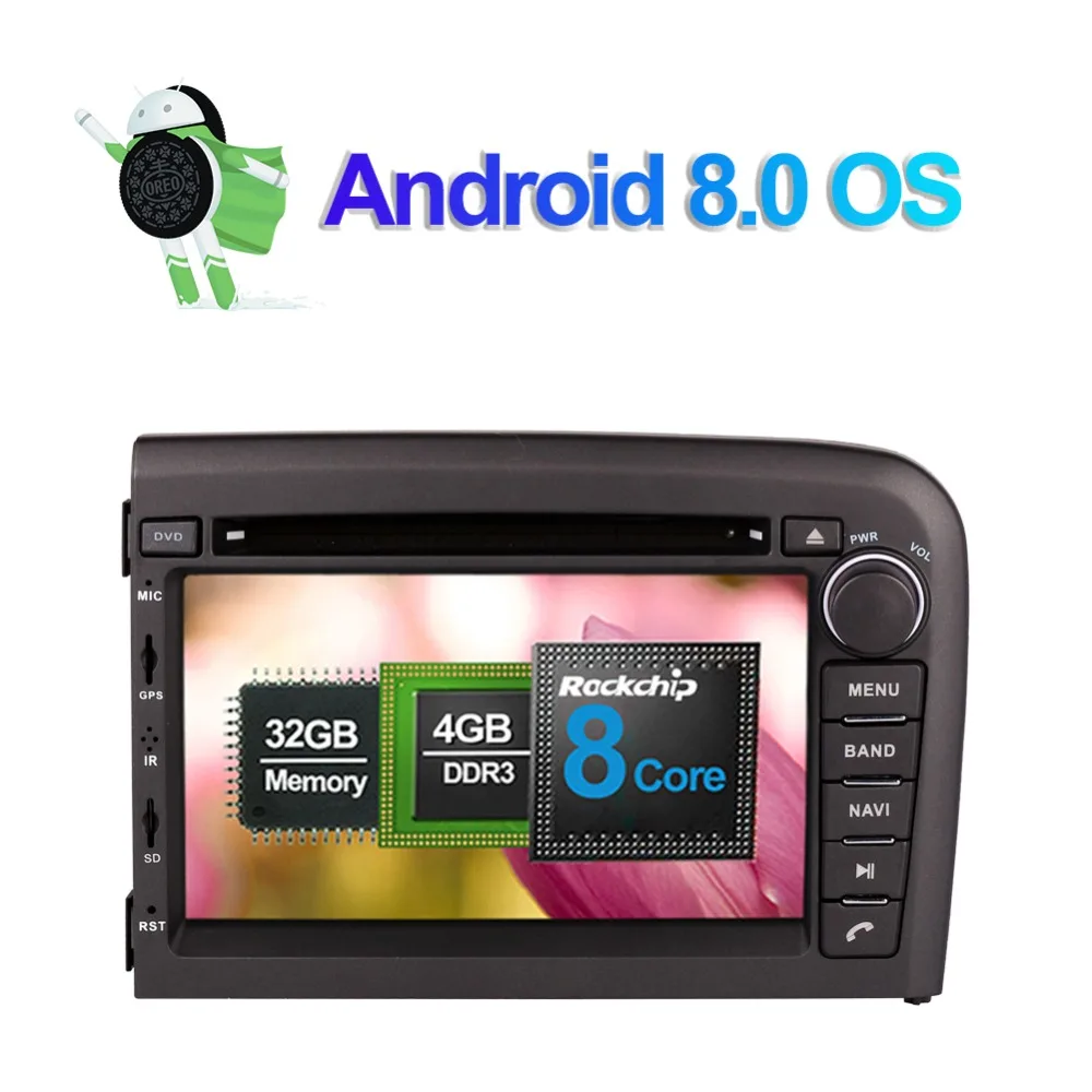 Cheap Android 9.0 Octa Core 4GB RAM 32GB ROM Car Radio Stereo CD DVD Player For Volvo S80 1998-2006 GPS Navigation Bluetooth Wifi 2