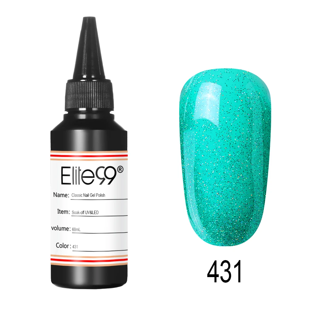 431 Elite99 УФ-гель для ногтей замачиваемый Vernis Полупостоянный УФ светодиодный гель для ногтей лак дизайн ногтей для маникюра макияж 60 мл - Цвет: 431