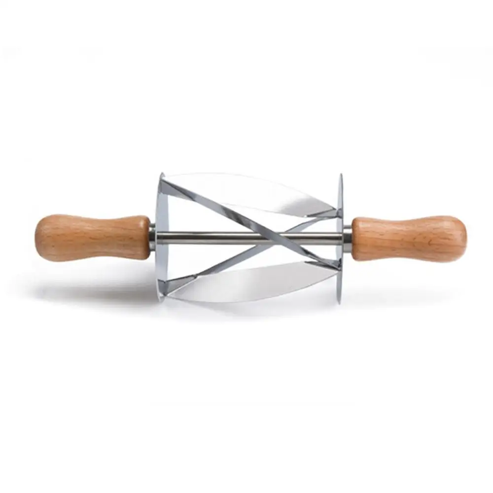 Розовый Stainless Steel Rolling Dough Cutter For Making Croissant Bread Knife Kitchen Tools Pastry Baking Biscuit Cake Decorating Tools - Цвет: Розовый