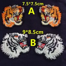 7,5*7,5 см Маньчжурская голова тигра вышивка Железная на DIY патч, Бенгальская голова тигра вышивка патч, XERIE-0803B