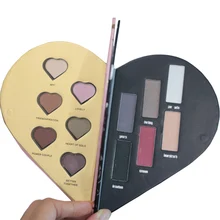 Formato de Coração cores Pressionado 12 Shimmer Matte Sombra Paleta Brilho Maquiagem Paleta De Sombras Maquiagem Paleta de sombras