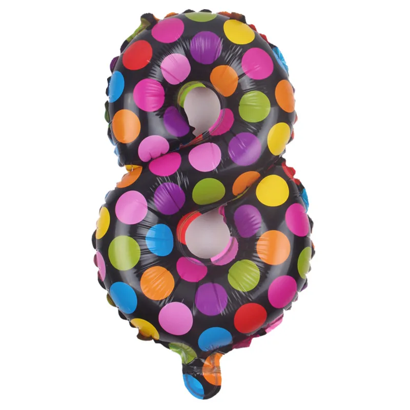 Праздничный фестиваль разноцветные волнистые воздушные шары в форме цифр на день рождения год украшения цифры гелиевые фольгированные шары - Цвет: 8