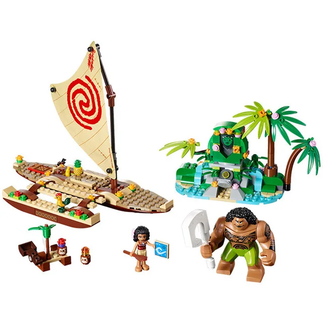 

mylb 322Pcs Moana's Ocean Voyage Friends Model Building Block Toy Maui Princess Moana Compatible With LegoINGly Friends