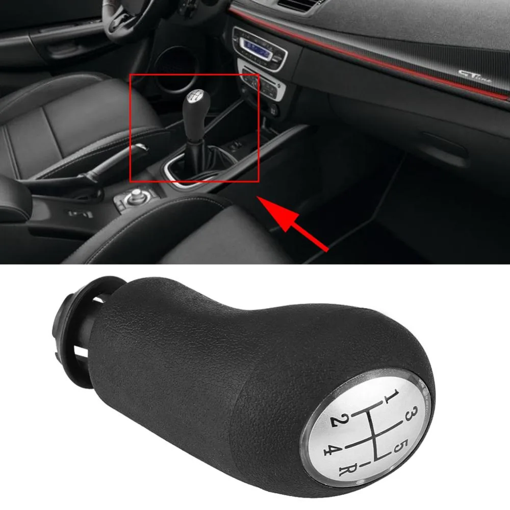 5 Speed Gear Stick Shift Knob Head for Renault Clio III 2005 2009 for