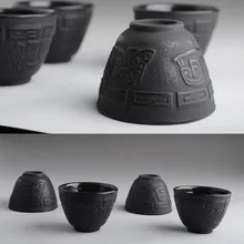 4 шт./компл. чугун Чай чашки комплект японский Чай чашки 70 мл посуда инструменты ручной работы в китайском стиле кунг-фу Кофе Услуги