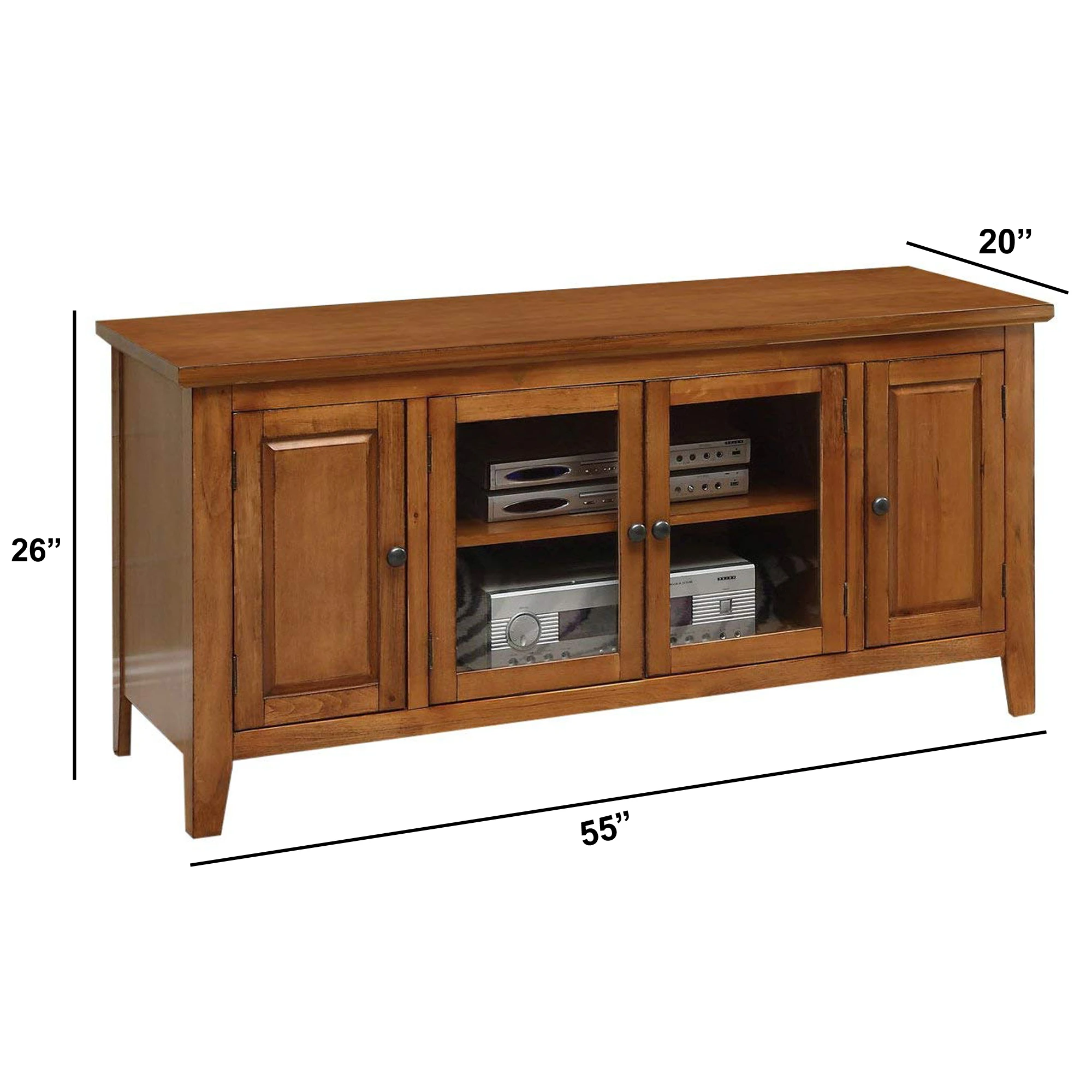 Christella TV Stand, Oak (4)