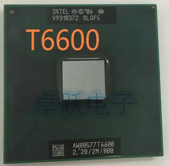 Intel Laptop CPU T6600 2M Cache 2.20 GHz 800MHz socket 478 official version Support PM965 chipset Free shipping 1