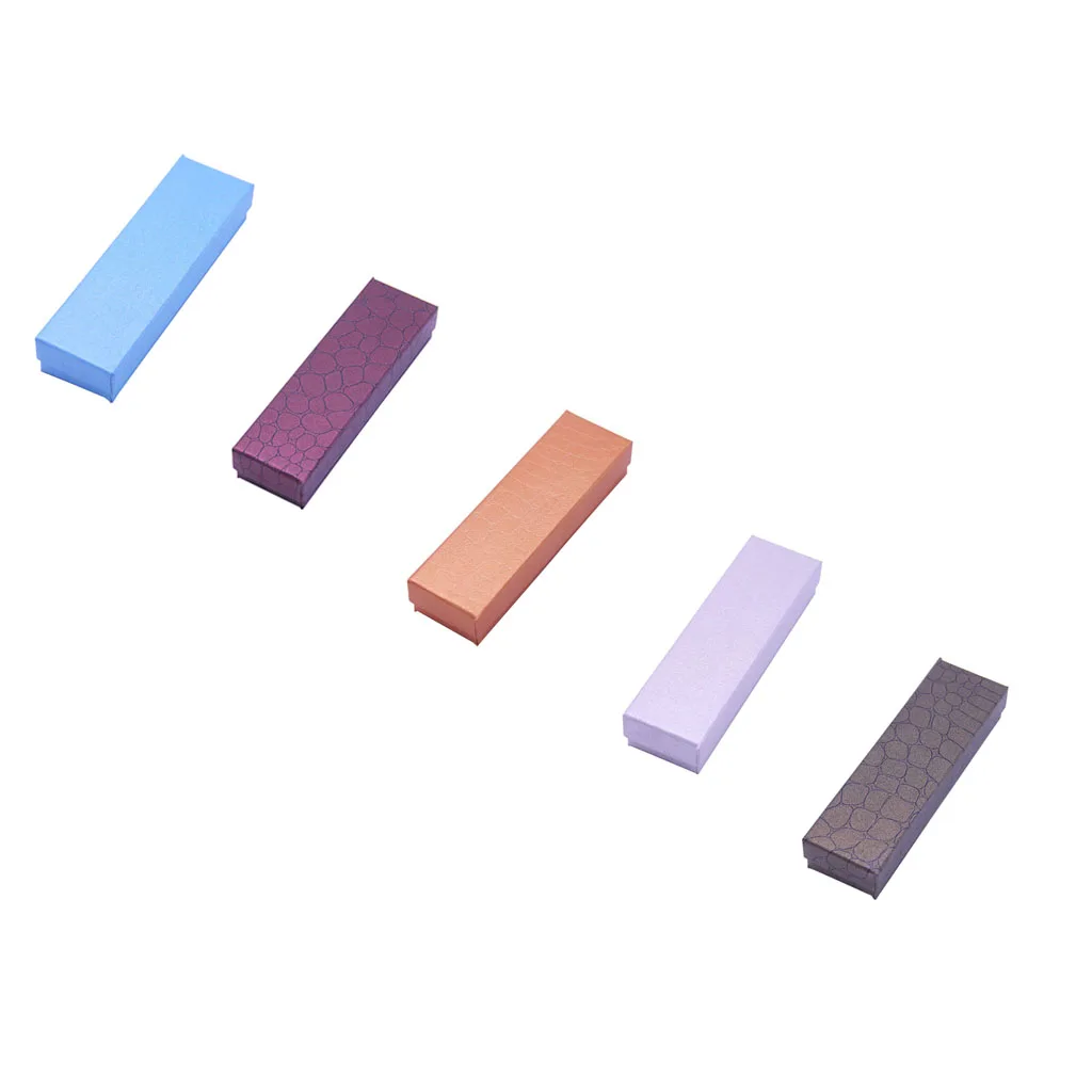 10 Piece Rectangle Cardboard Box for Necklace Bracelet Earrings Jewelry Wedding Christmas Birthday Gift Jewelry Packaging